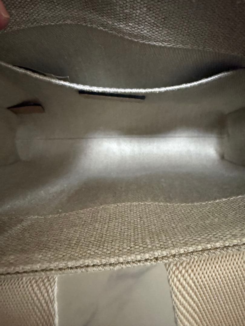 あま　Chloe WOODY SMALL トートホワイト✕ベージュ