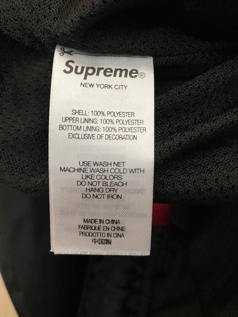 【SUPREME】 Satin Piping track pant black