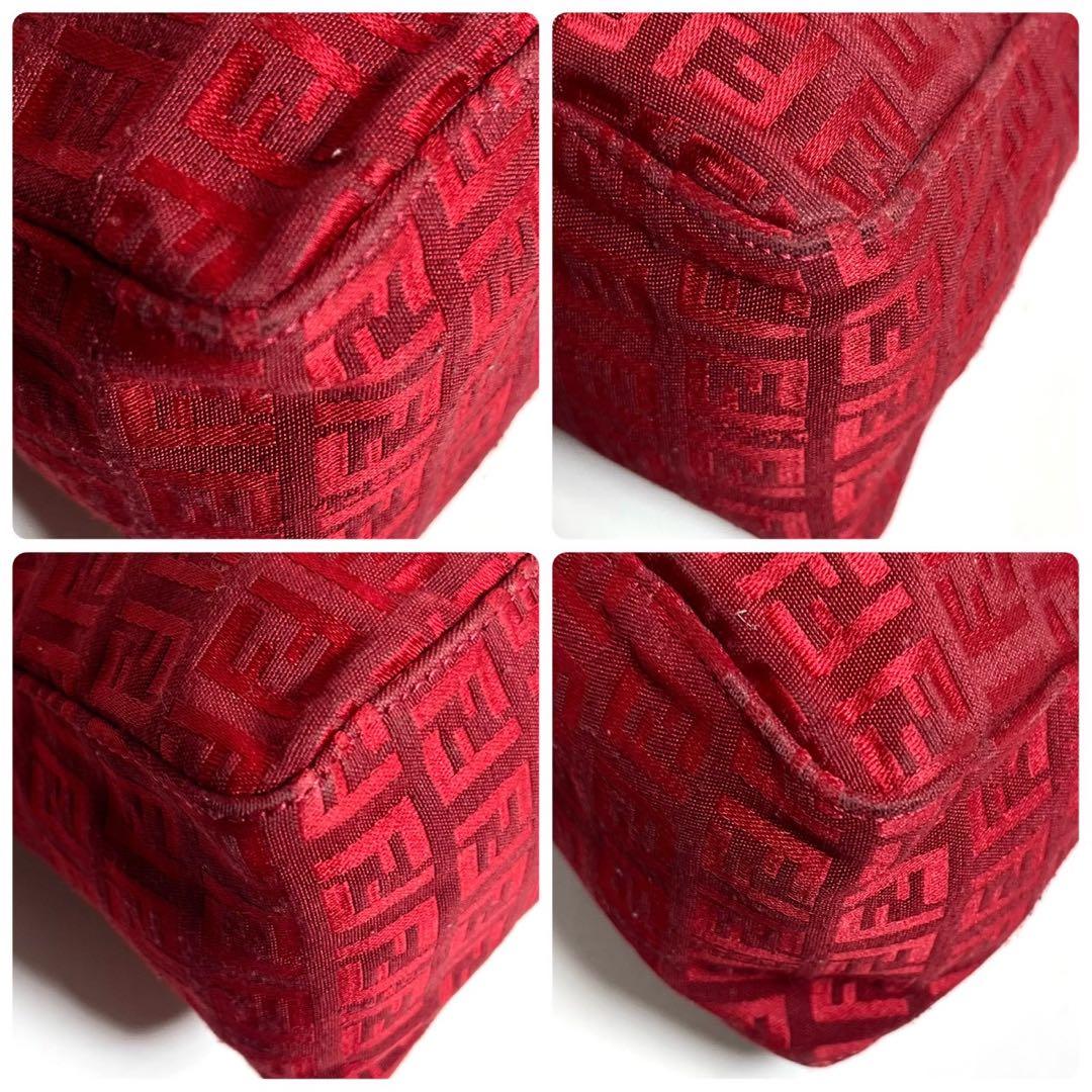 【極美品✨】フェンディ アクセサリーポーチ ハンドバッグ ズッカ柄 キャンバス