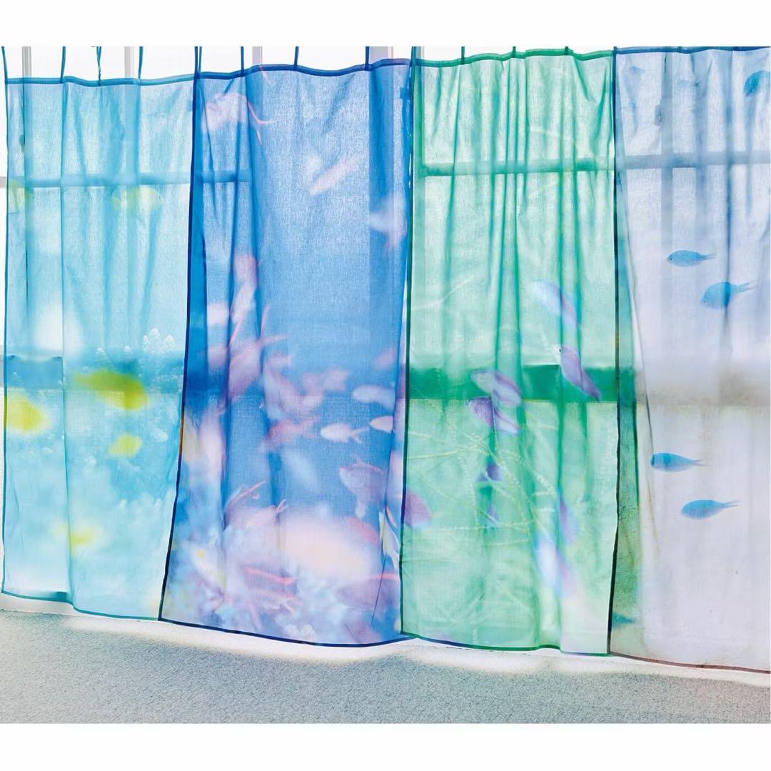 フェリシモ　海とかもめ部　海のカーテンマルチクロス　全4種類セット