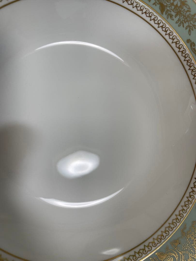 ほぼ未使用　6客さセット　ウェッジウッド　セージグリーンスープ皿20cm