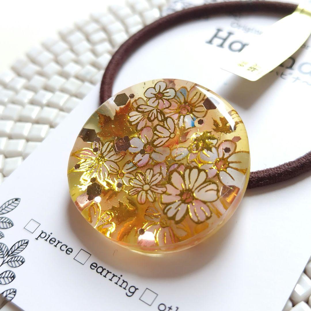 着物柄 秋 デザイン ヘアゴム