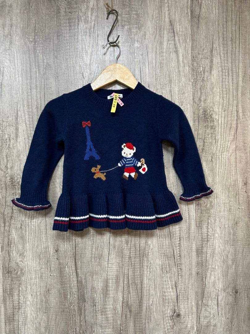 familiar チュニック セーター ネイビー 100 美品 クリーニング済み