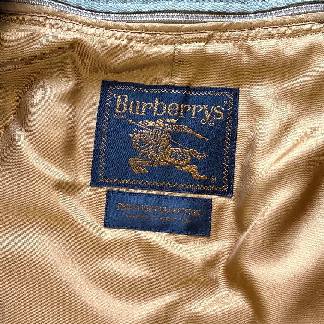 90s BURBERRY シルク混バルマカーンコート カシミヤ混ライナー 玉蟲