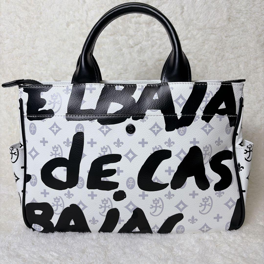 【未使用級】 カステルバジャック ヤリス ハンドバッグ ミニ レザー ホワイト