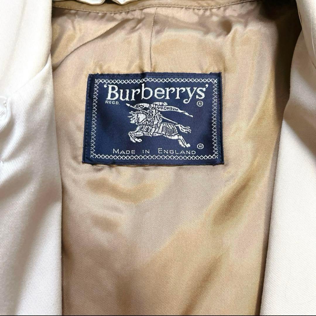 極美品 2XL相当 バーバリー ビンテージ ステンカラー シングル ライナー付き
