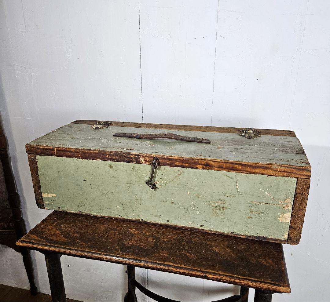 USAヴィンテージ 木製のツールボックス 小物 木箱 道具入れ