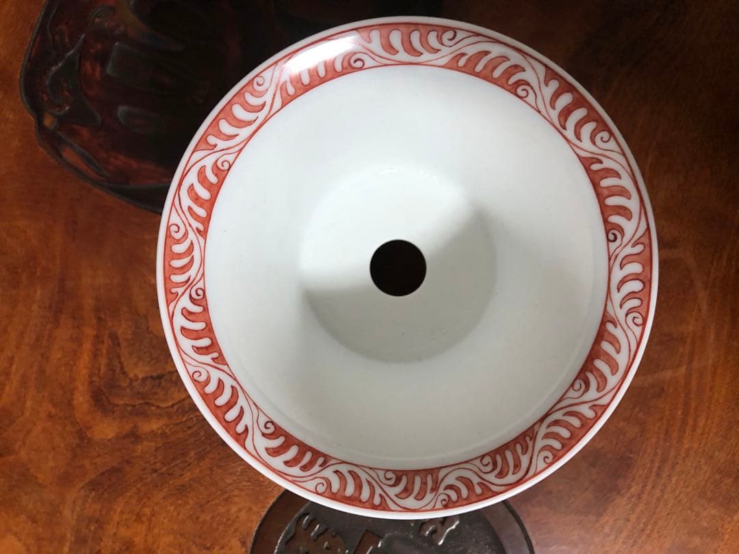 谷楽方山さんの赤絵 小品盆栽小鉢