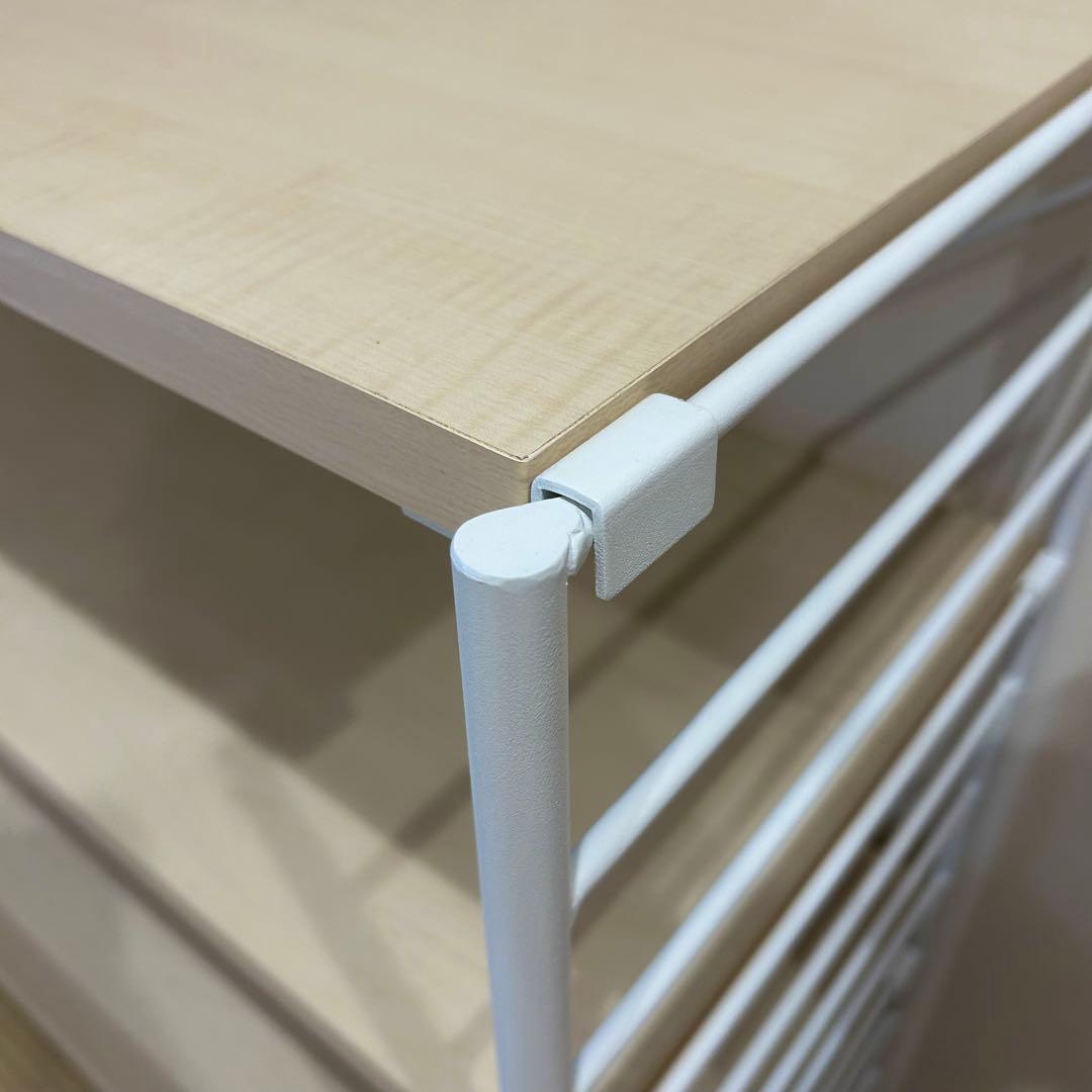 aina タスク tasku シェルフ 幅90 引き出し付き 白