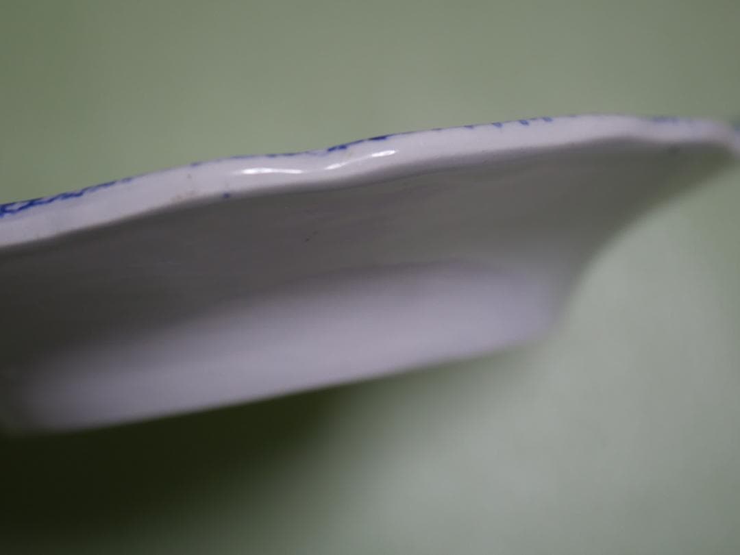 イギリスアンティーク ブルー＆ホワイト １９世紀半ば 約１９センチプレート