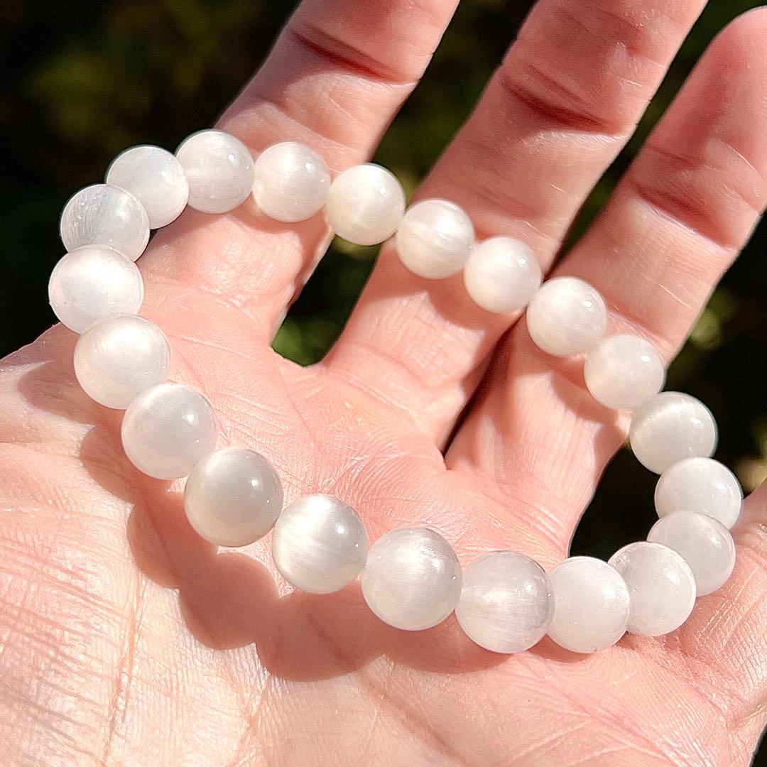 最高級　針並みが綺麗　ホワイトサゲニティッククォーツブレスレット 2