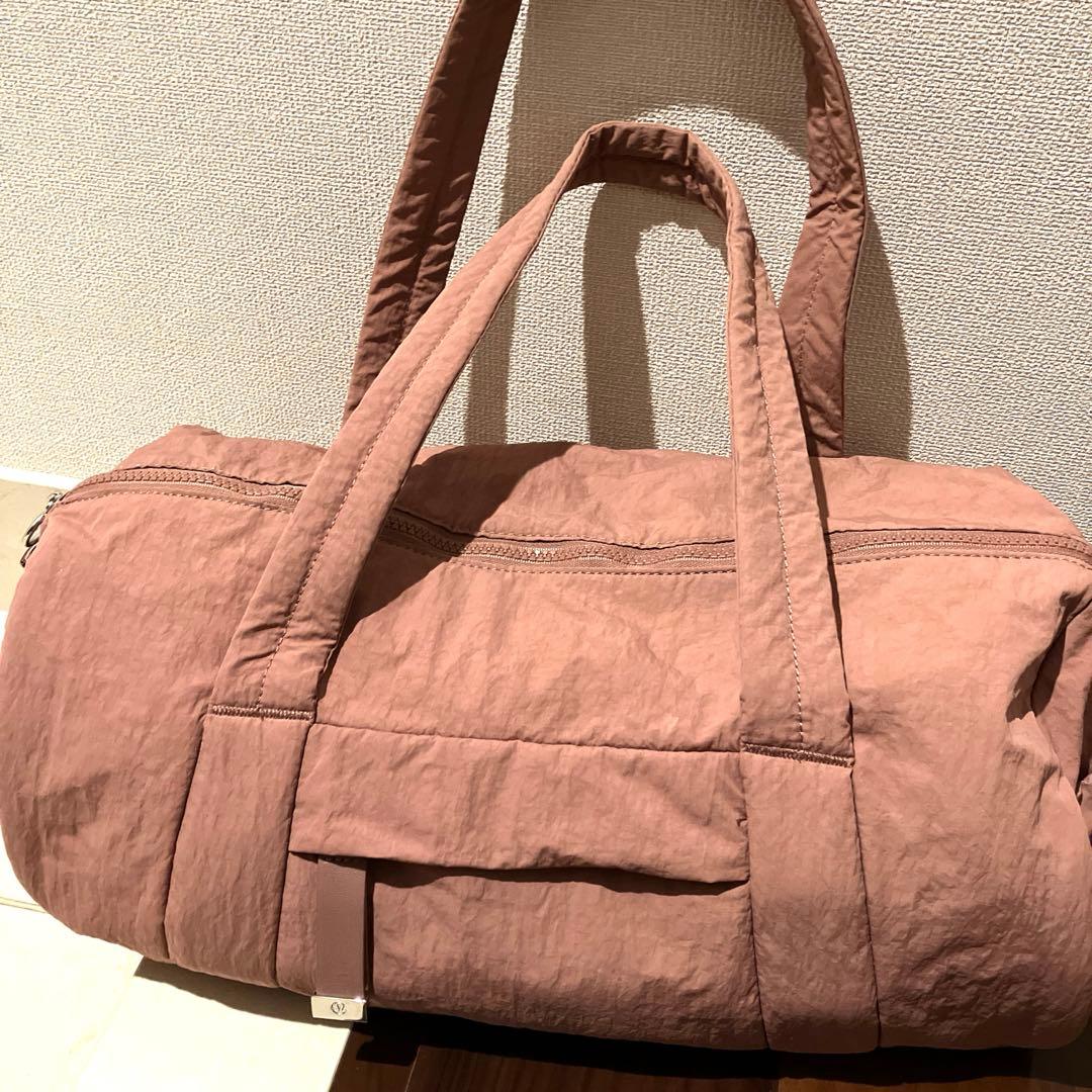 ルルレモン　くすみピンク　ミニボストンショルダーバッグ♡