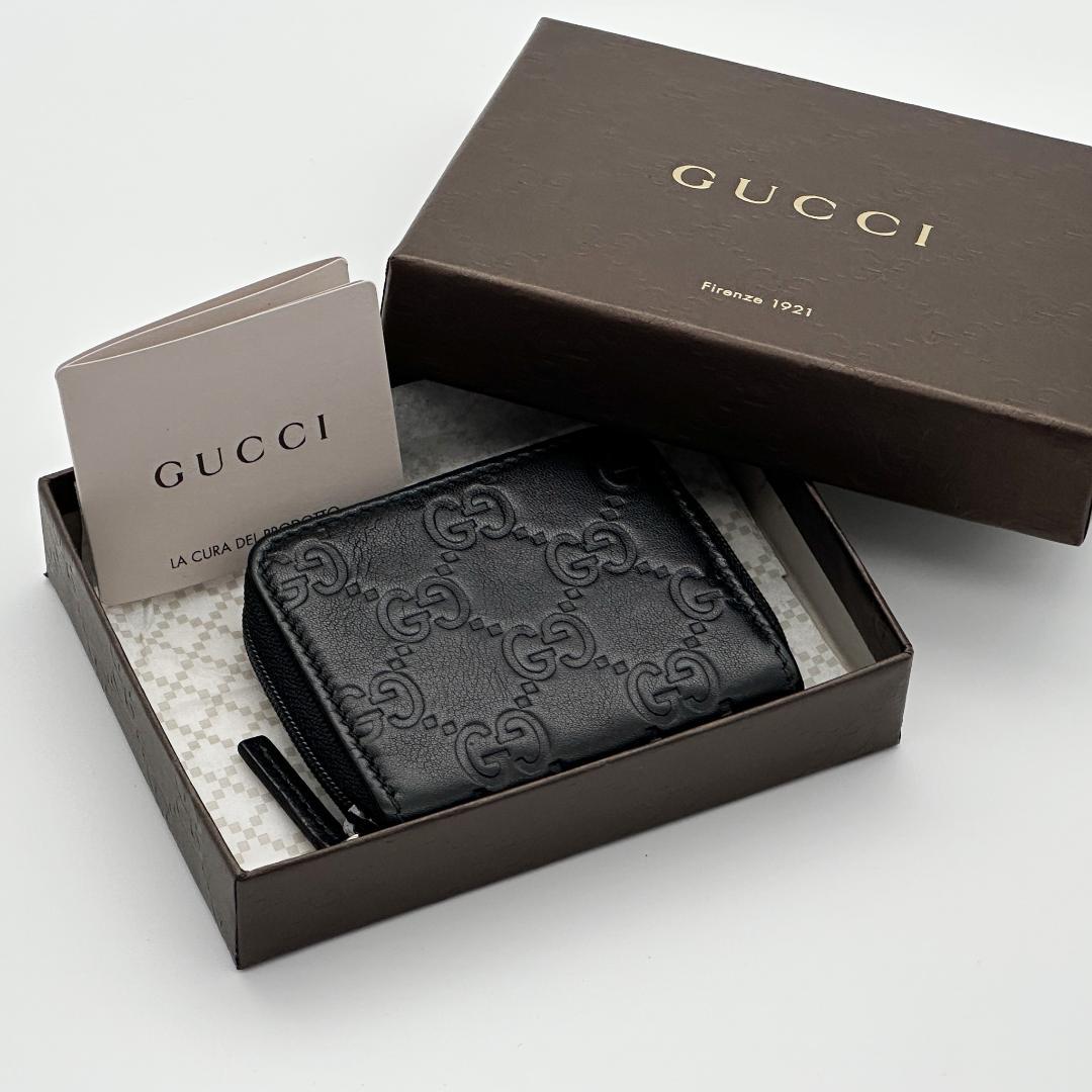 【極美品】GUCCI グッチ　シマ　ケース ブラック　箱付き