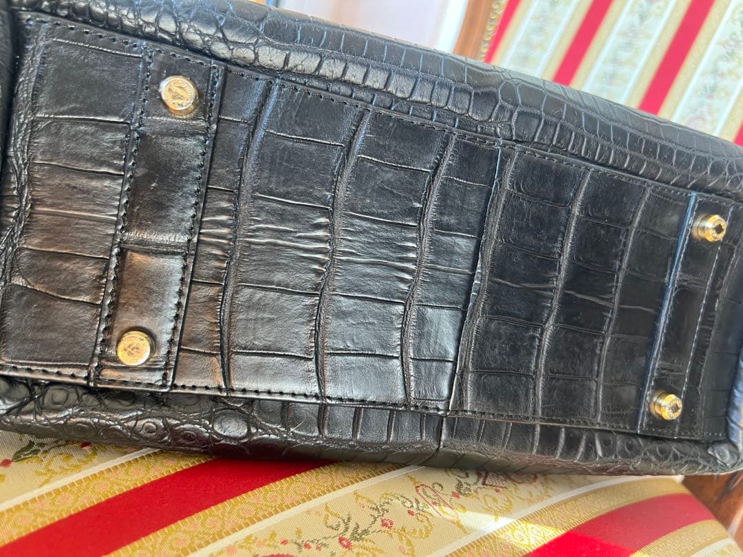 Leather Jewels ブラックトートバッグ