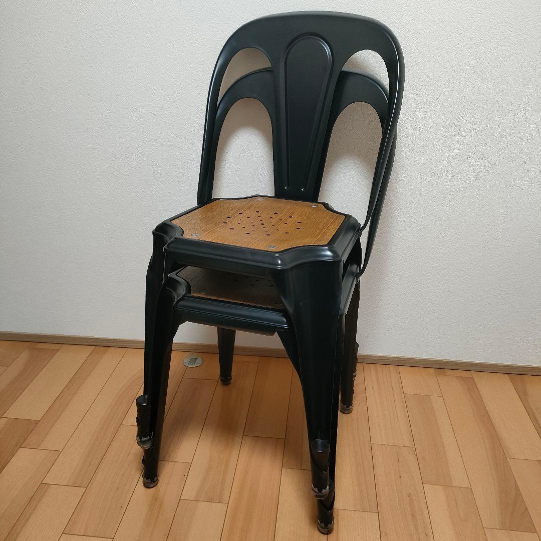 【希少｜インダストリアルチェア 2脚セット】ノーザンマルチプルズ系 スタッキング