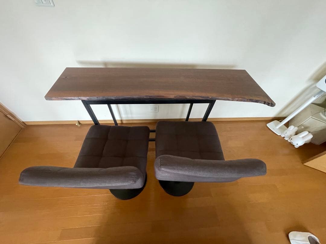 ウォールナット　カウンターテーブル&チェア