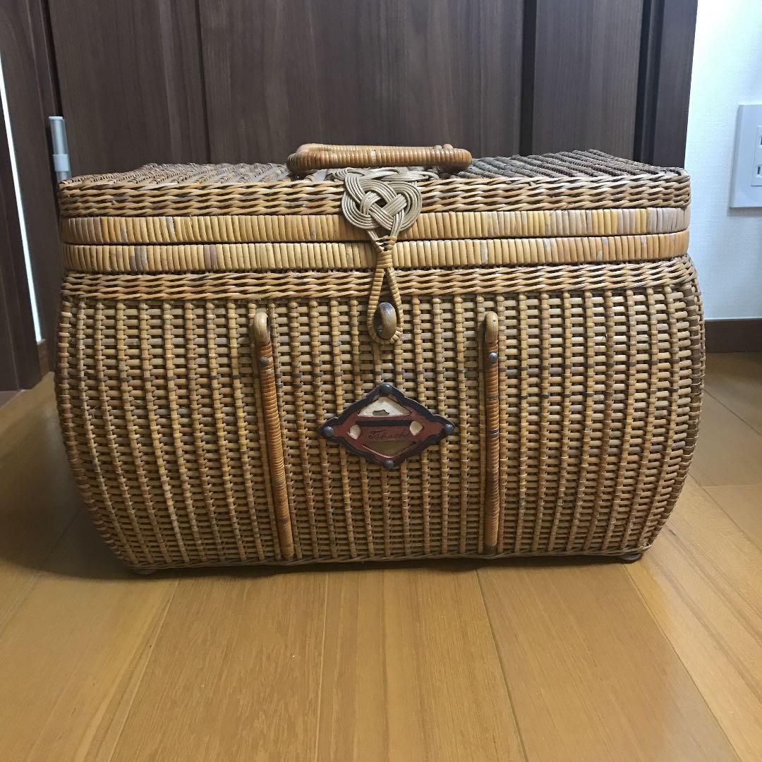 大正かご ピクニックバスケット 煎茶籠 カゴ レトロ 古道具 アンティーク