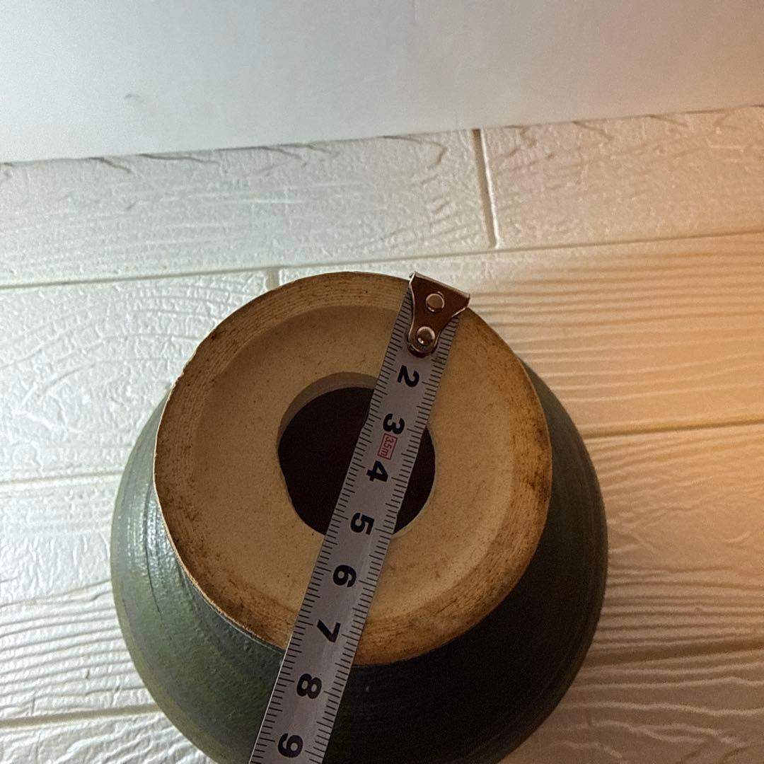 陶芸　茶道具　花瓶　優雅お茶器 陶器製 丸型花器 大きめ