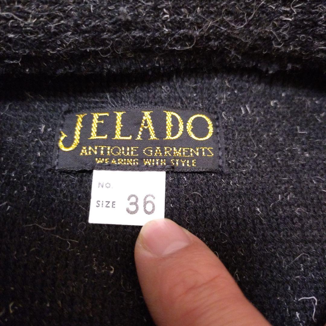 【日本製】JELADO ケンピ ショールカラー ウールカーディガン ブラック