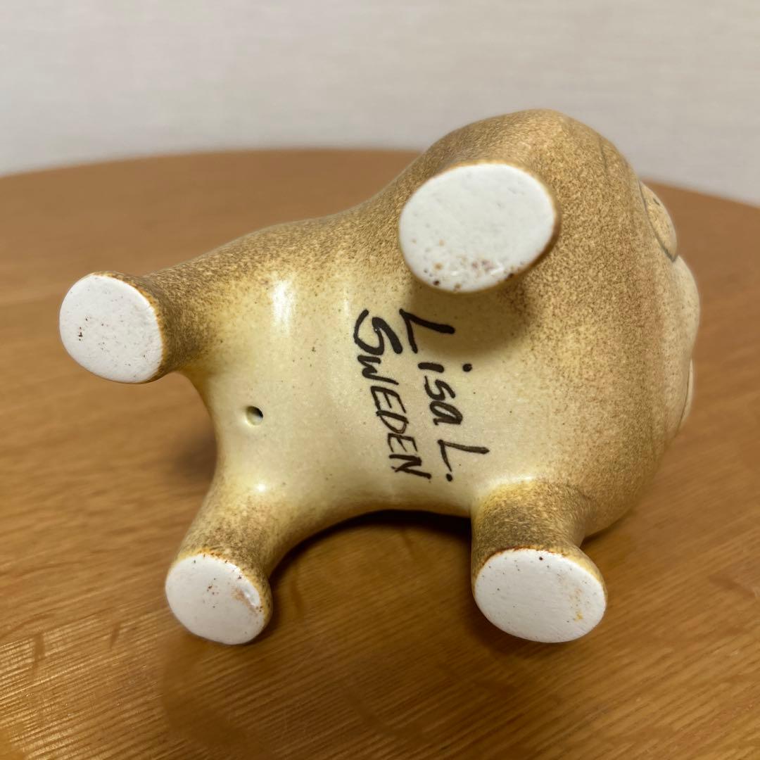 リサラーソン ブルドッグ　陶器置物