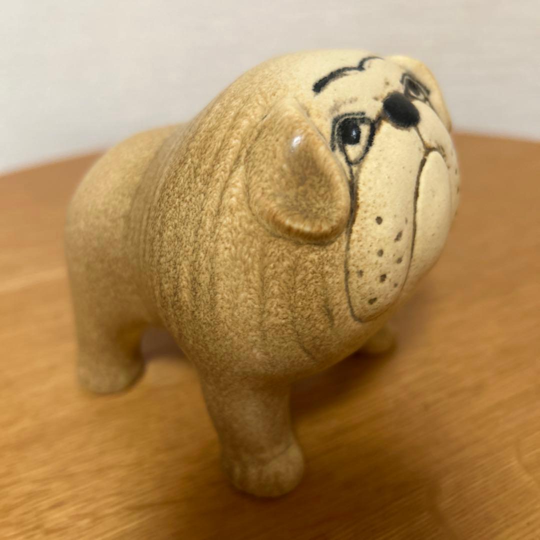 リサラーソン ブルドッグ　陶器置物