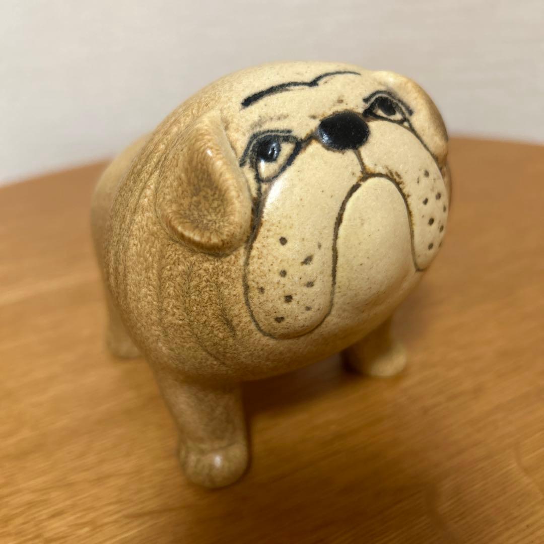 リサラーソン ブルドッグ　陶器置物