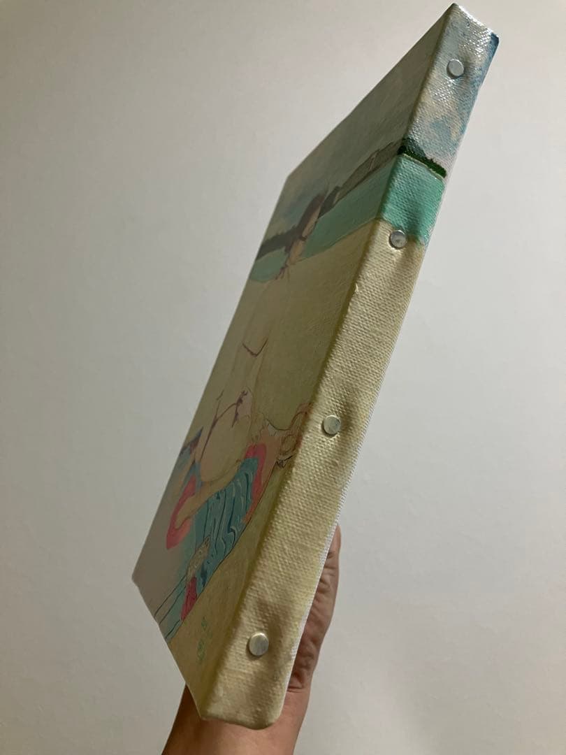 絵　絵画　アート　人物画　海　沖縄　ビーチ　日光浴　インテリア　癒し　セクシー