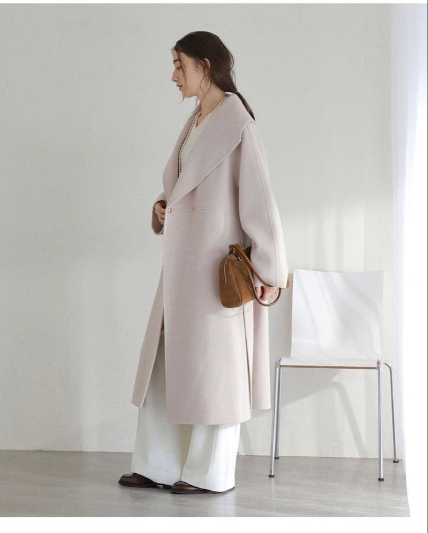 ベージュ リバーコート