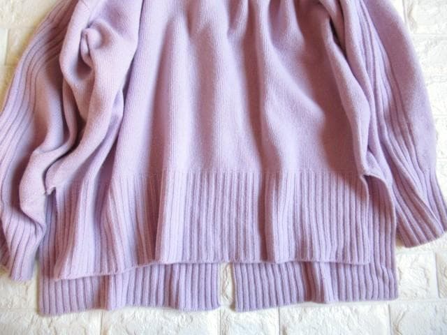 ガリャルダガランテ 上質 ホールガーメント タートル ロングニット パープル