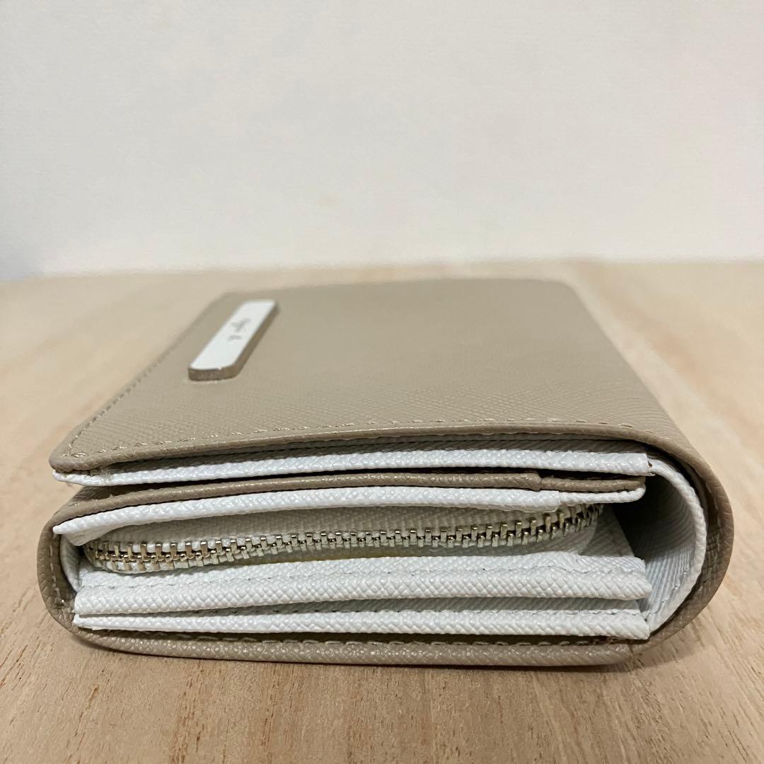 極美品✨agnes b. ✨YW11-01✨レディース ✨二つ折り財布✨ベージュ
