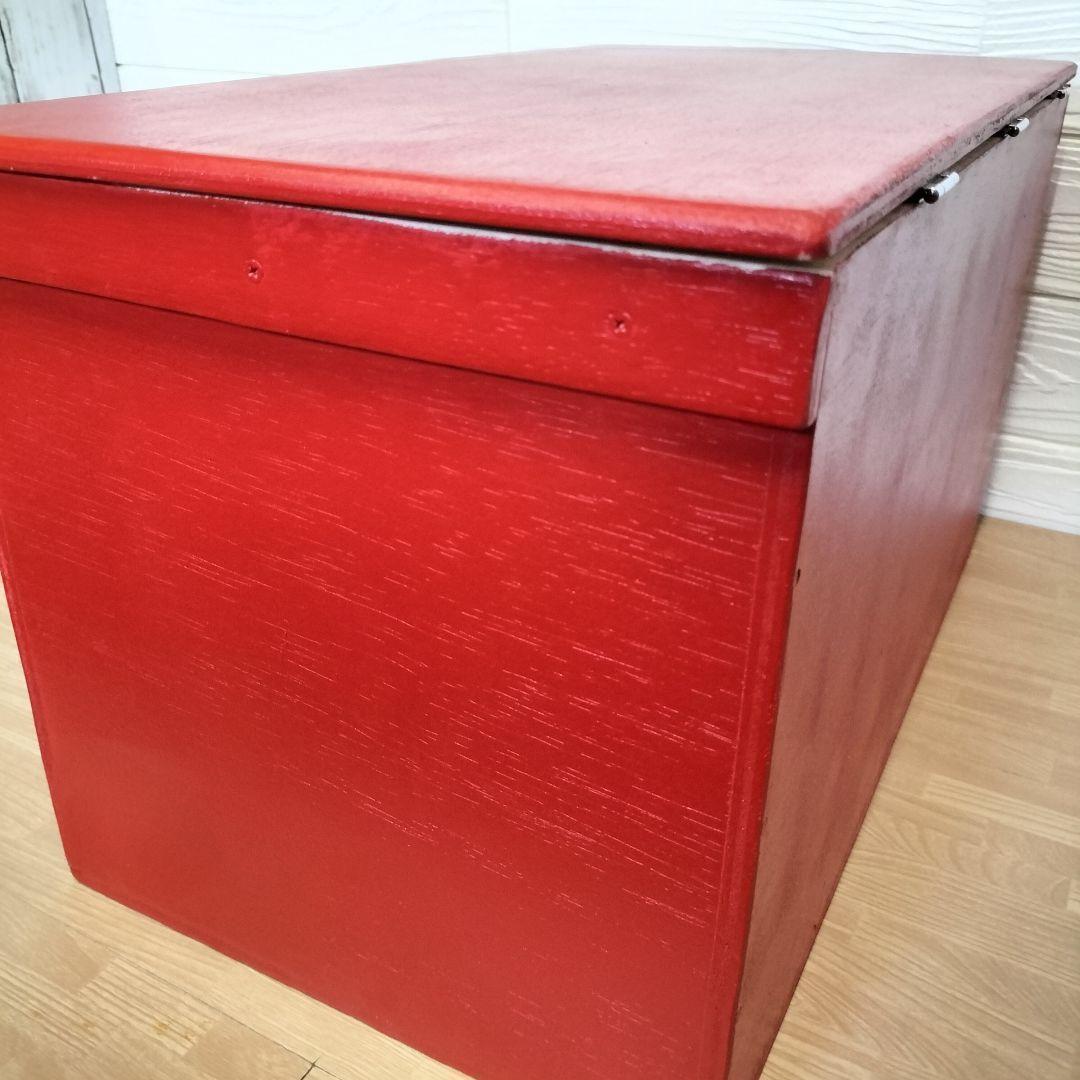 33*《収納BOX》 市松模様 宅配 おもちゃ箱 木箱 りんご箱 インテリア