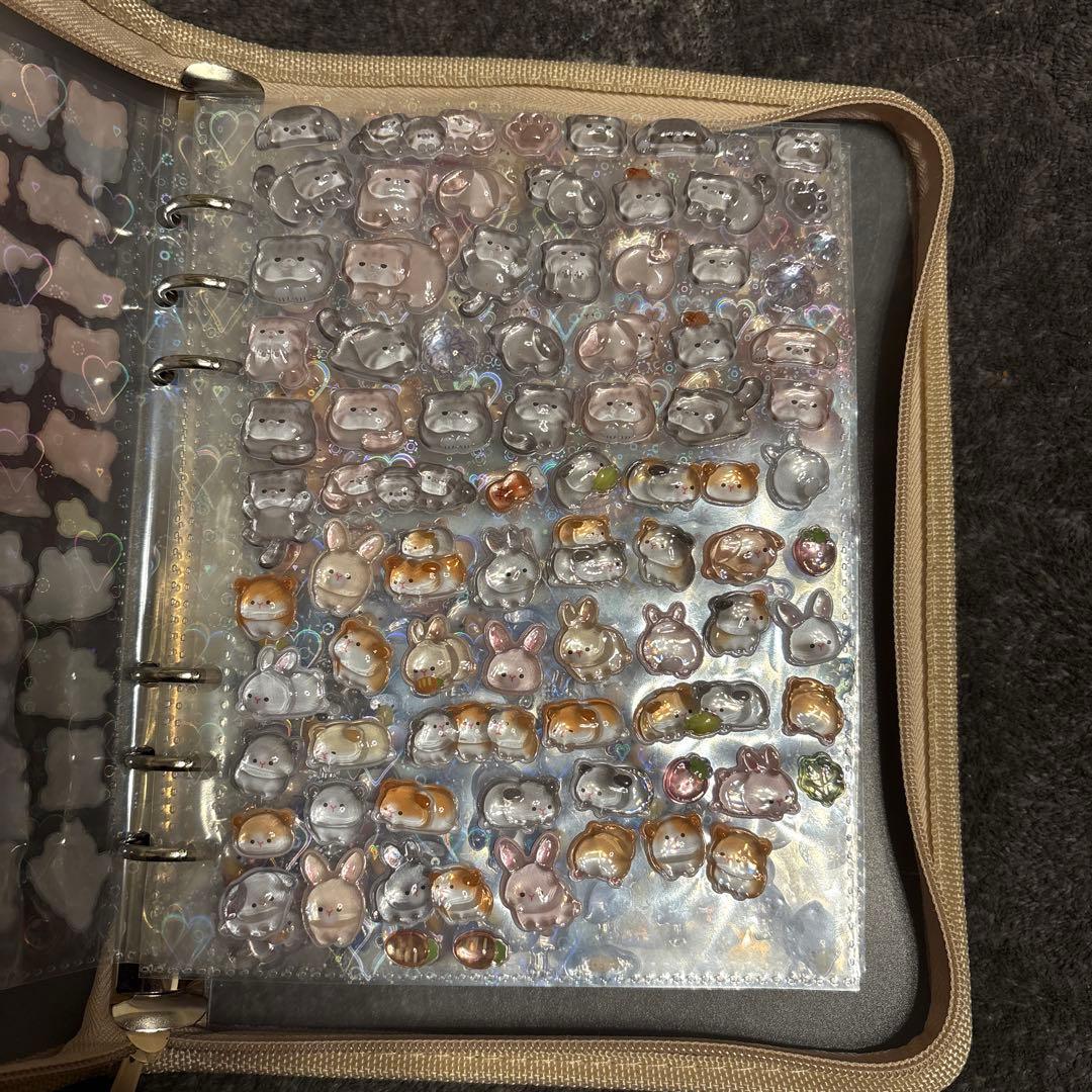 ボンボンドロップシール動物　和柄　コンプリート　シール帳完成品　アニマル