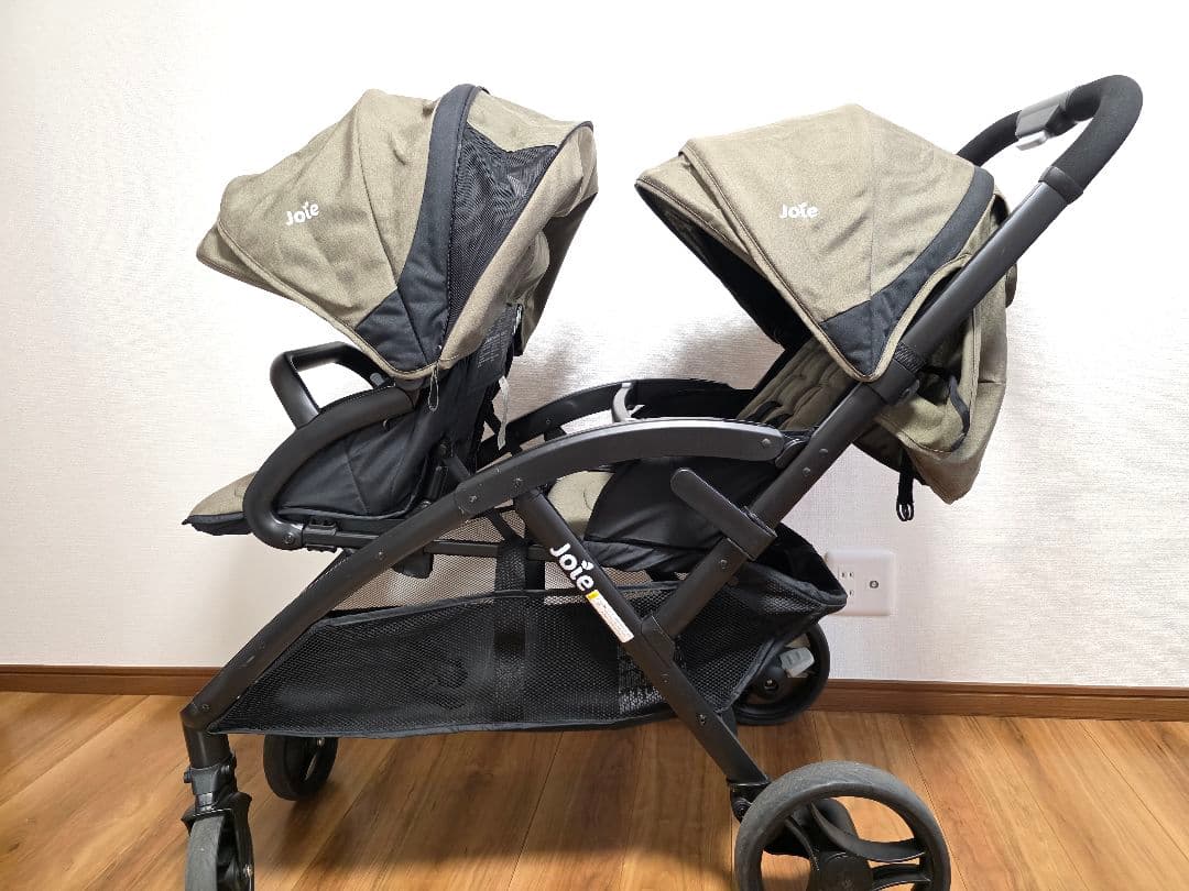 【美品】Joie（ジョイー）双子用ベビーカー エヴァライトデュオ　オリーブ