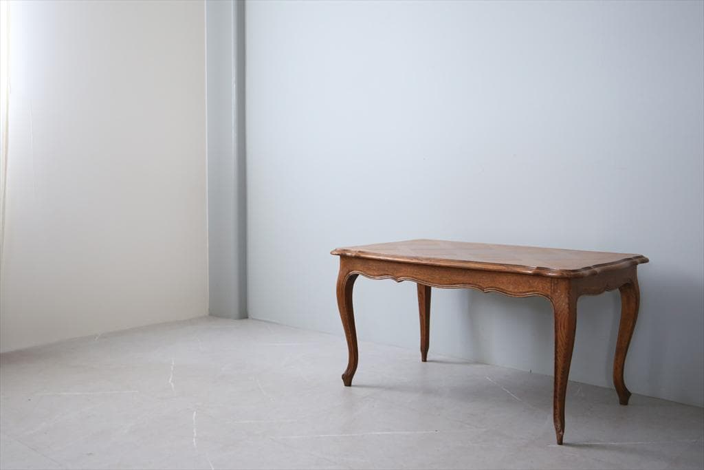 フランスアンティーク猫脚コーヒーテーブル/センターテーブル机/飾り棚90-131