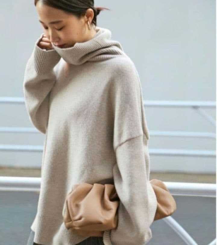 【極美品】DeuxiemeClasseミドルゲージタートルニットプルオーバー