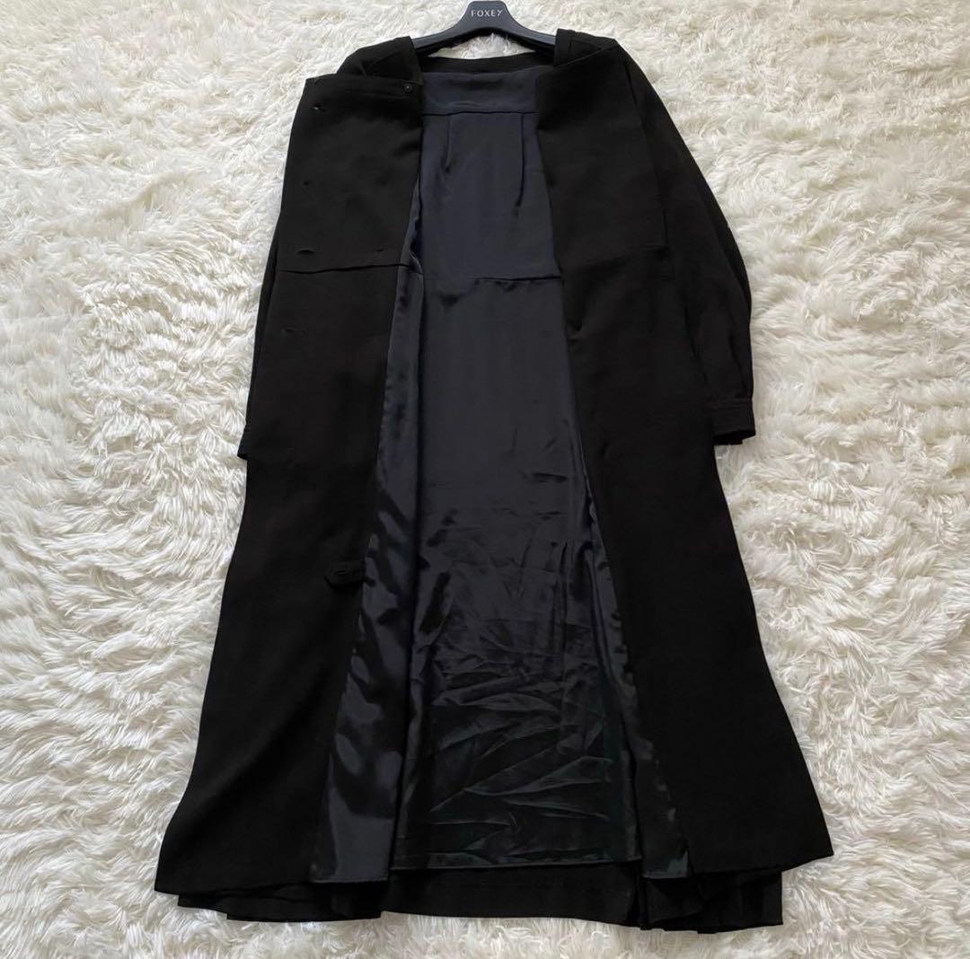 美品✨高級✨Grace Classウールタッチトレンチ風ロングワンピース