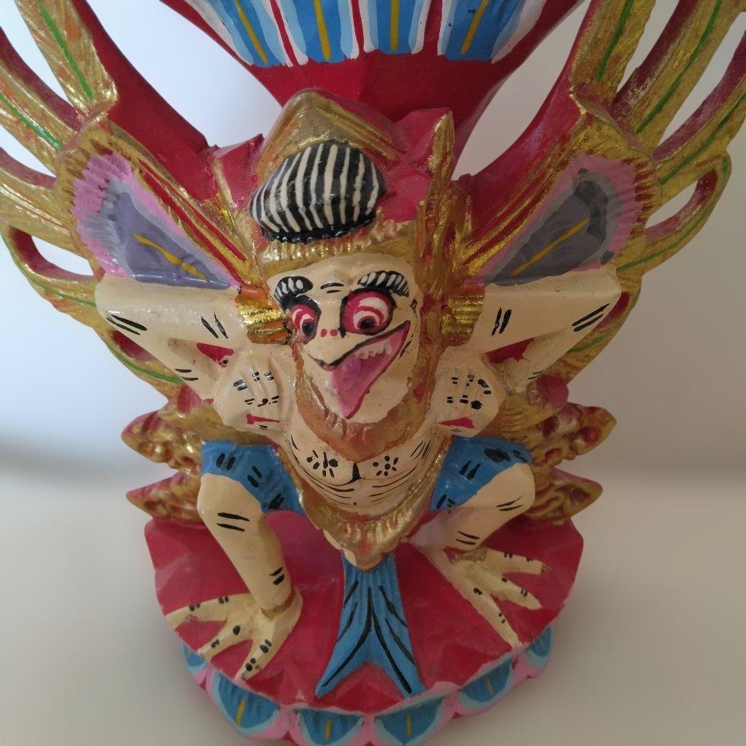 木彫り　ガルーダ　置物　魔除け