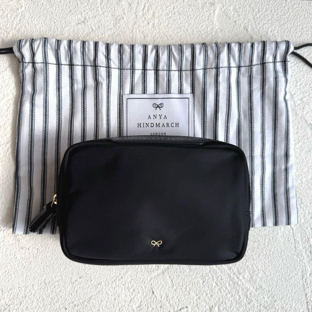 新品 アニヤハインドマーチ IMPORTANT THINGS ポーチ ブラック