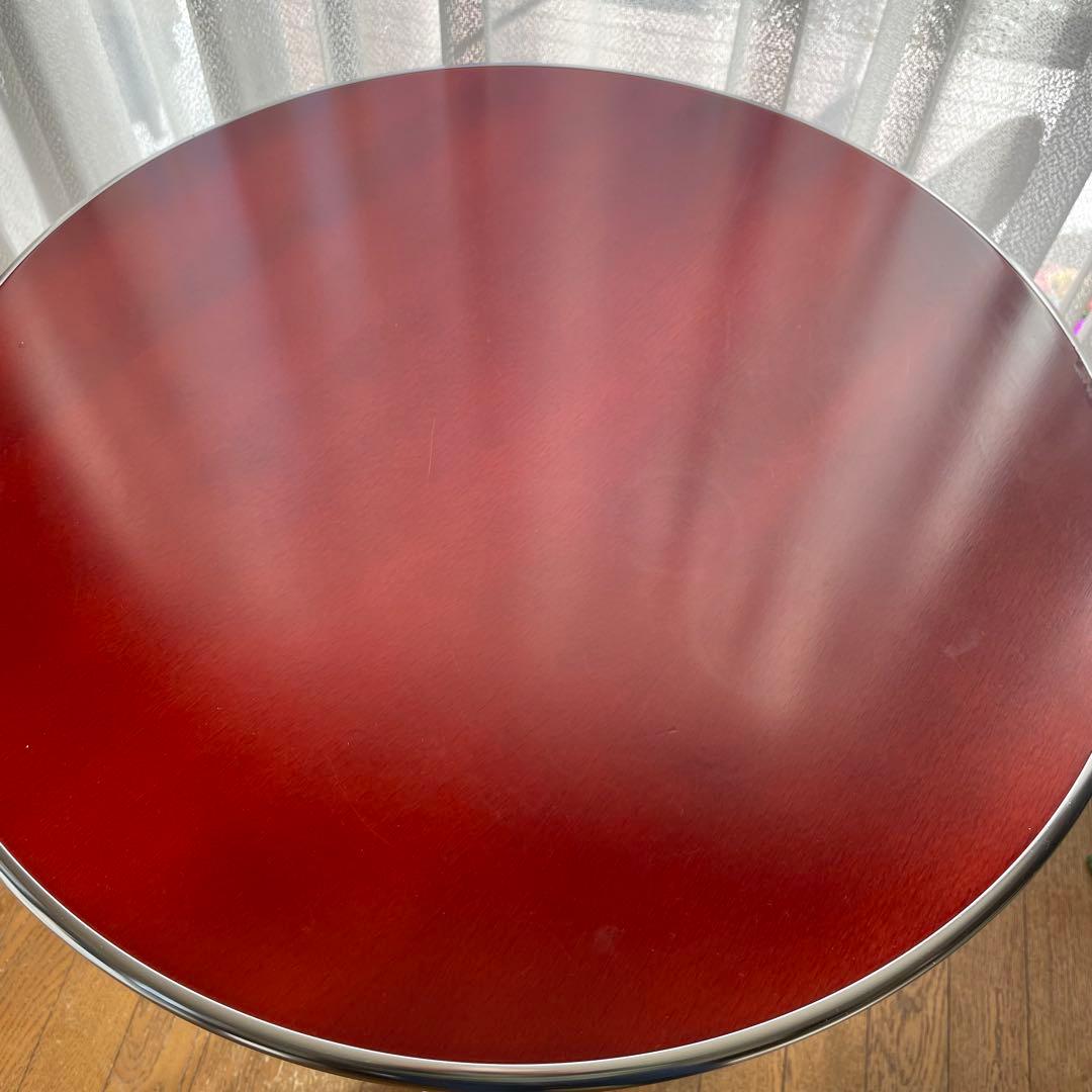 ニチエス　ダイニングテーブル　木製天板　アルミフレーム　廃盤品　マホガニー