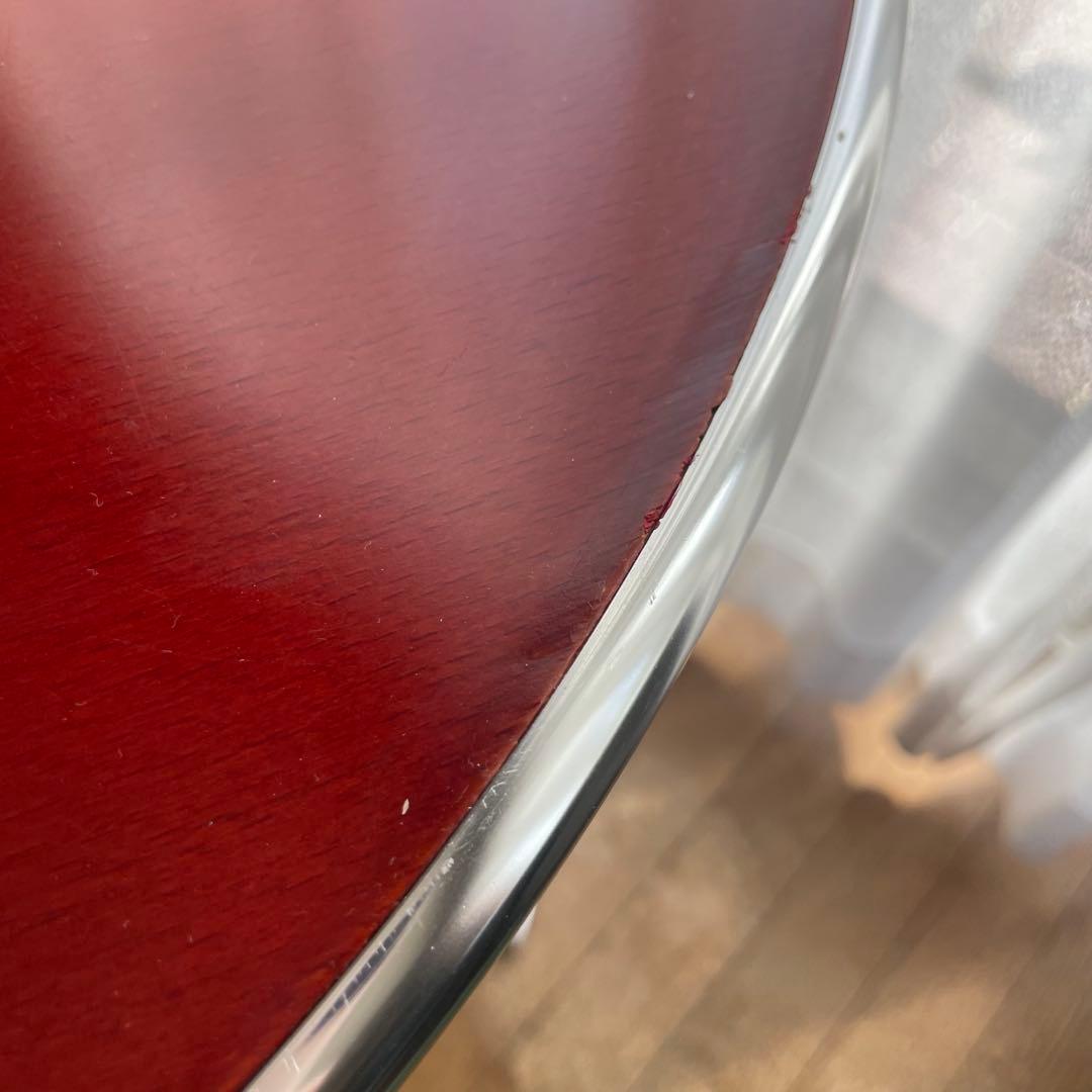 ニチエス　ダイニングテーブル　木製天板　アルミフレーム　廃盤品　マホガニー