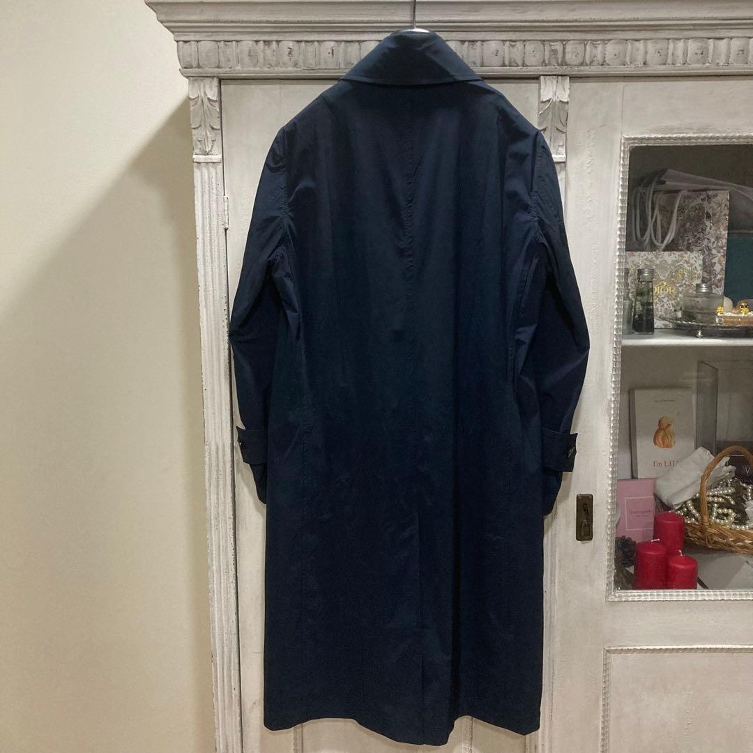 1piu1uguale3 ステンカラーコート Ⅳ ネイビー ストレッチナイロン