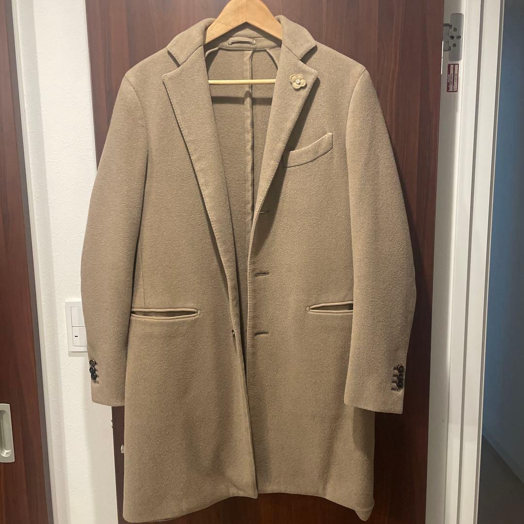 LARDINI ベージュ チェスターコート
