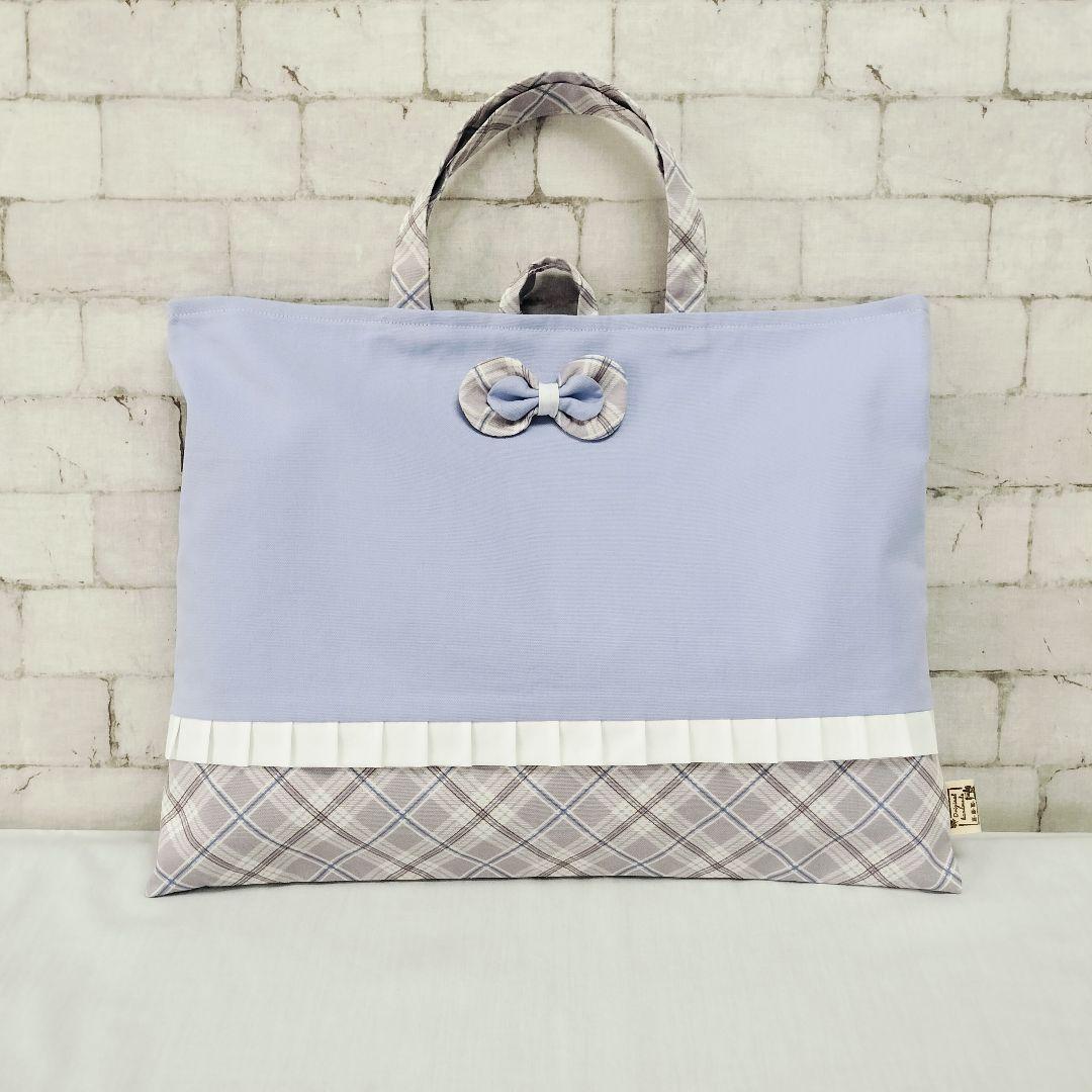 くう(*ˊ˘ˋ*)様オーダー　手提げ　ナップサック　シューズ袋　巾着チェック薄紫