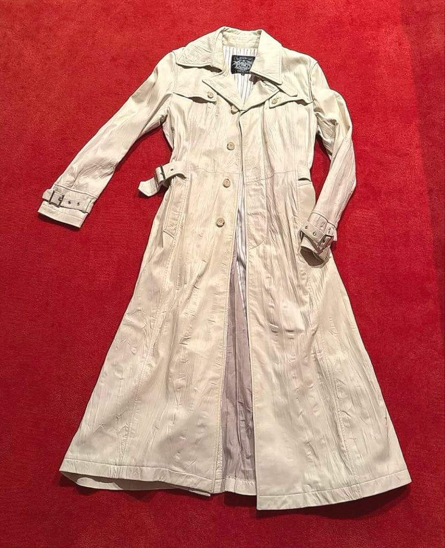トルネードマート　ホワイト トレンチコート 羊革