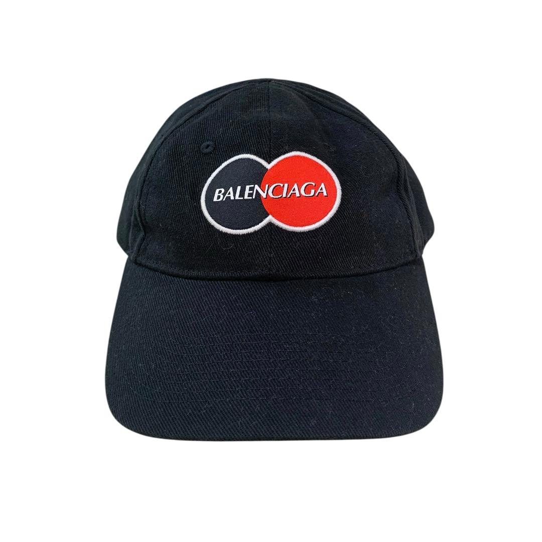 BALENCIAGA コットンキャップ　黒xロゴ　made in ITALY