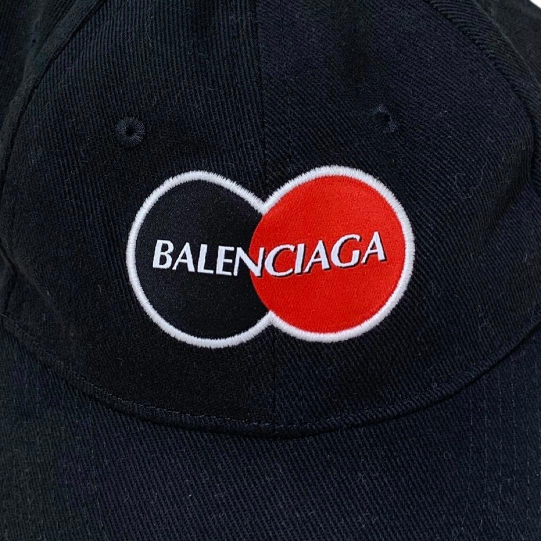 BALENCIAGA コットンキャップ　黒xロゴ　made in ITALY