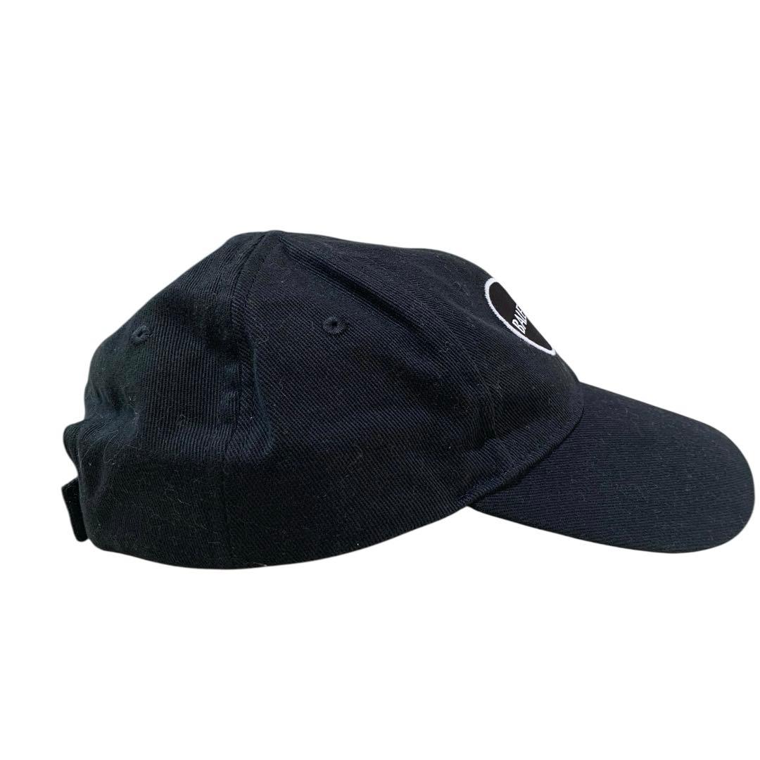BALENCIAGA コットンキャップ　黒xロゴ　made in ITALY