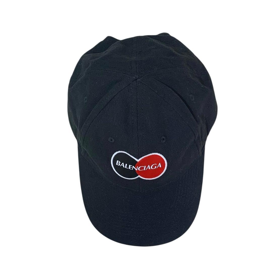 BALENCIAGA コットンキャップ　黒xロゴ　made in ITALY