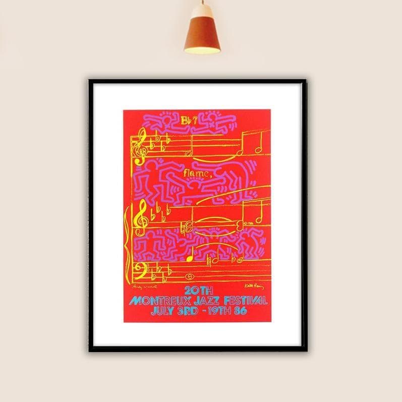 額装品/Montreux Jazz/キース へリング/インテリア/アート/特別品