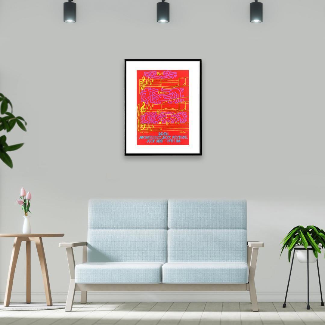 額装品/Montreux Jazz/キース へリング/インテリア/アート/特別品